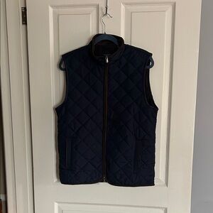 Tahari Men's Quilted Navy Vest